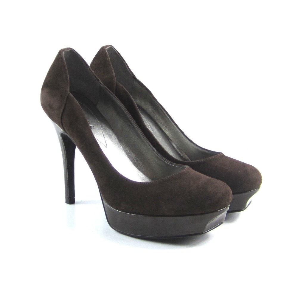 Guess Shirah Women's Brown Suede‎ Heels Platform Pumps Size 7.5